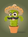 Funny mexican cactus clipart