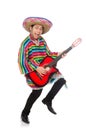 Funny mexican with guitar