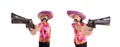 The funny mexican with sombrero hat Royalty Free Stock Photo