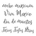 Funny Modern Calligraphy Of Hispanic Word Vector