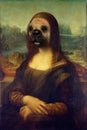 Funny Mona Lisa Dog Face Painting Spoof