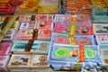 Fake money for offerings at graves, Yichang China 