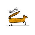 Funny mongoose, sketch for your design