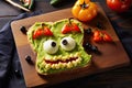 Funny Monster avocado toast for halloween