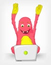 Funny Monster. Coder. Royalty Free Stock Photo