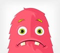 Funny Monster. Engry. Royalty Free Stock Photo