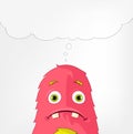 Funny Monster. Engry. Royalty Free Stock Photo