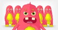Funny Monster. Engry Boss. Royalty Free Stock Photo