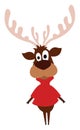 Funny moose, illustration, vector