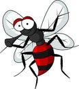 Funny mosquito cartoon Royalty Free Stock Photo