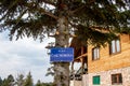 Humorous Bucolic Mountain Chuck Norris Street Road Sign Royalty Free Stock Photo