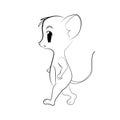 Funny mouse personage vector illustration isolated on white back Royalty Free Stock Photo