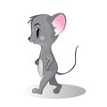 Funny mouse personage vector illustration on white back Royalty Free Stock Photo