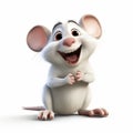 Funny Mouse Smiling And Standing On Its Head - 8k Resolution Artwork