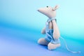 Funny mouse toy climbing