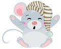 Funny mouse wakes up and stretches.cdr