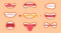 Funny Mouth Collection on Vector Illustration