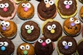 Funny muffins with face