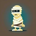 Funny mummy wrapped in a bandage, generative AI.