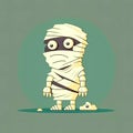 Funny mummy wrapped in a bandage, generative AI.