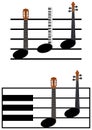 Funny music notes