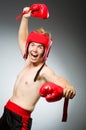 Funny nerd boxer Royalty Free Stock Photo