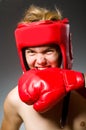 Funny nerd boxer Royalty Free Stock Photo