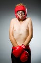 Funny nerd boxer Royalty Free Stock Photo