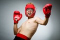 Funny nerd boxer Royalty Free Stock Photo