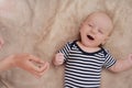 Funny newborn boy singing song