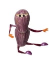 Funny ninja made of eggplant