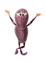 Funny ninja made of eggplants