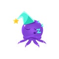 Funny Octopus Sleeping Emoji