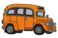 Funny old orange bus Royalty Free Stock Photo