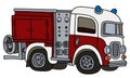 The funny old red fire truck