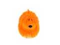 funny orange plastic toy dog isolated on white Royalty Free Stock Photo