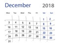 2018 funny original December creative calendar