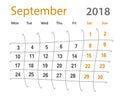 2018 funny original September creative calendar