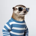 Funny Otter In Sunglasses: Hip Hop Aesthetics And Bold Fashion Photography