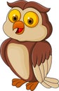 Funny owl cartoon Royalty Free Stock Photo