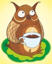 Funny owl coffee drinks