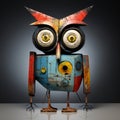 Funny Owl 3d Abstract Sculpture Inspired By Basquiat, Picasso, Miro, And More