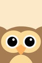 Funny owl face flat design