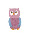 Funny owl personage illustration Royalty Free Stock Photo