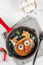 Funny pancakes for Christmas Royalty Free Stock Photo