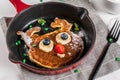 Funny pancakes for Christmas Royalty Free Stock Photo