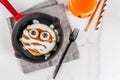 Funny pancakes for Halloween Royalty Free Stock Photo