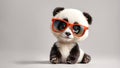 china panda sunglasses cute lovely animal creative design fashionable mammal