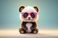 design panda sunglasses background fashionable adorable lovely design