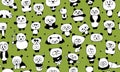 Funny pandas, seamless pattern for your design